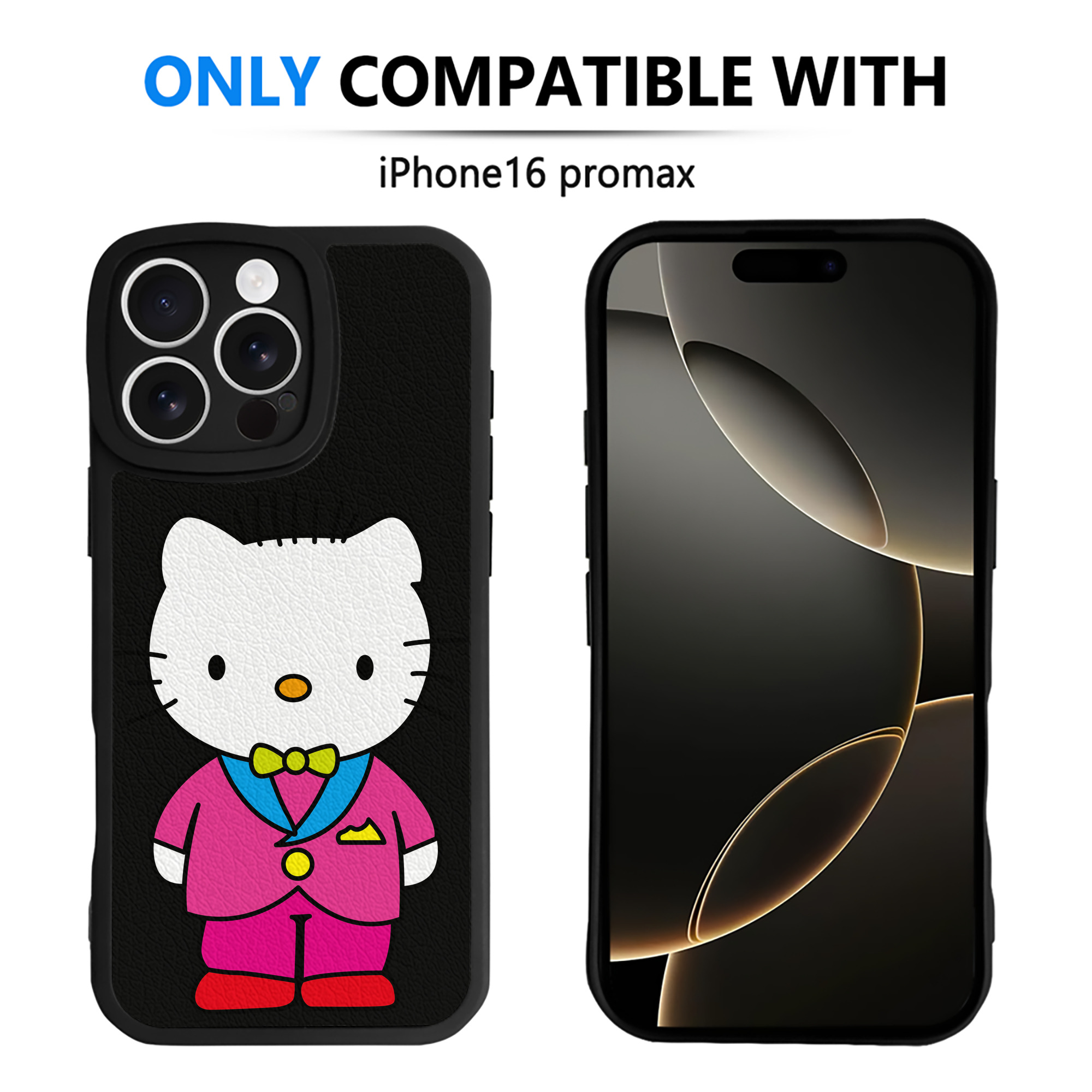 （画像用） Hello Kitty ハローキティ 【iPhone 16シリーズ対応】シリコンスマホケース（レザー調） 材質：シリコン